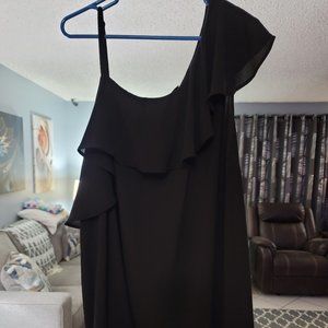 Torrid Black Frill Shoulder Blouse Size 4